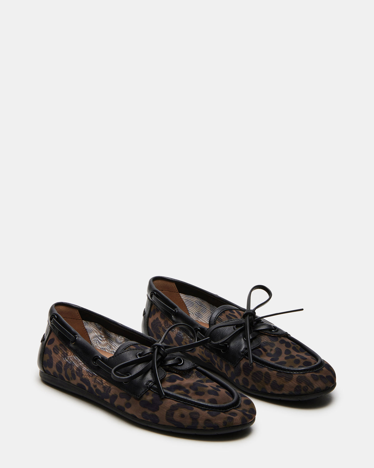 Steve Madden SAG Black/Leopard Women's Boat Shoe