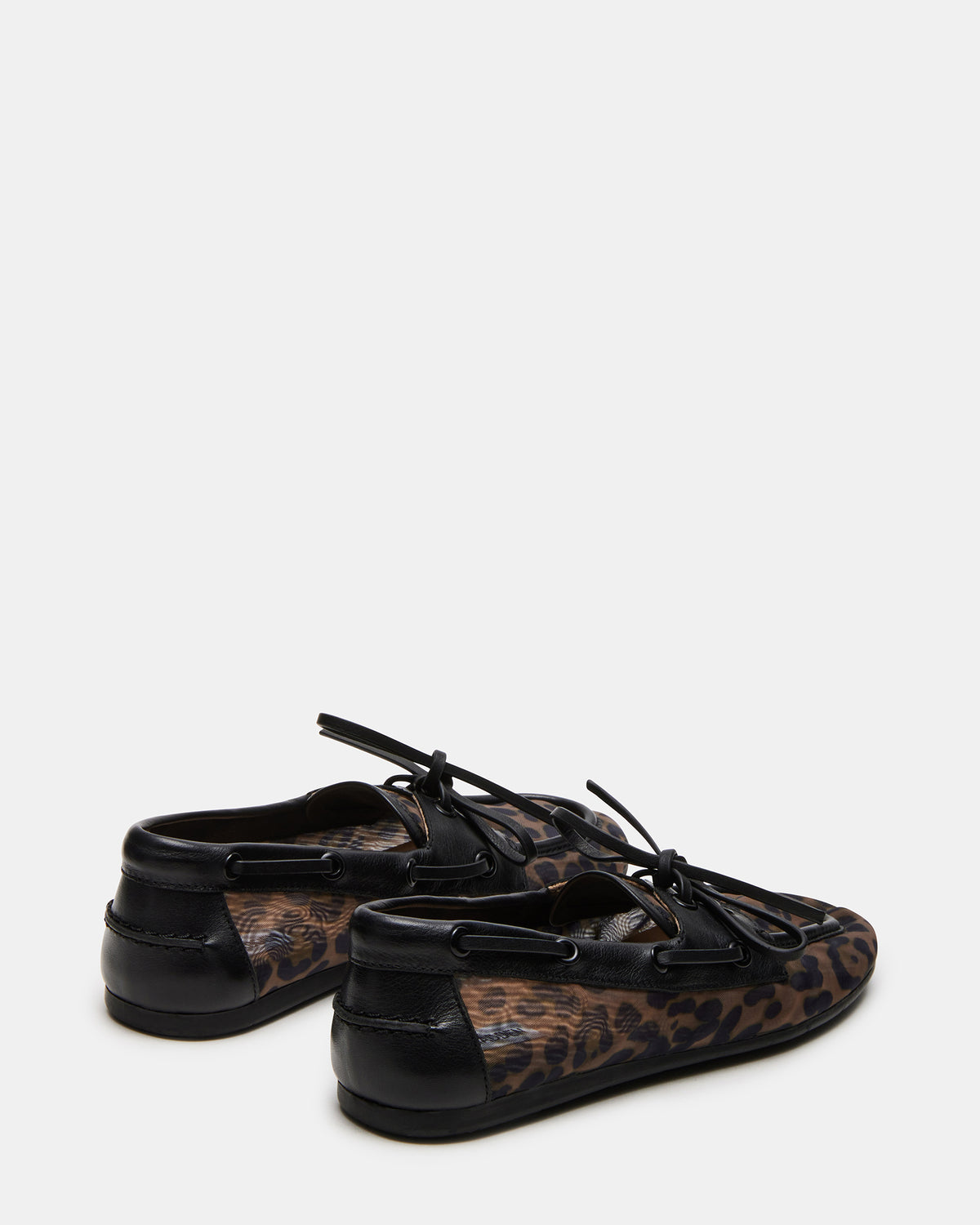 Steve Madden SAG Black/Leopard Women's Boat Shoe