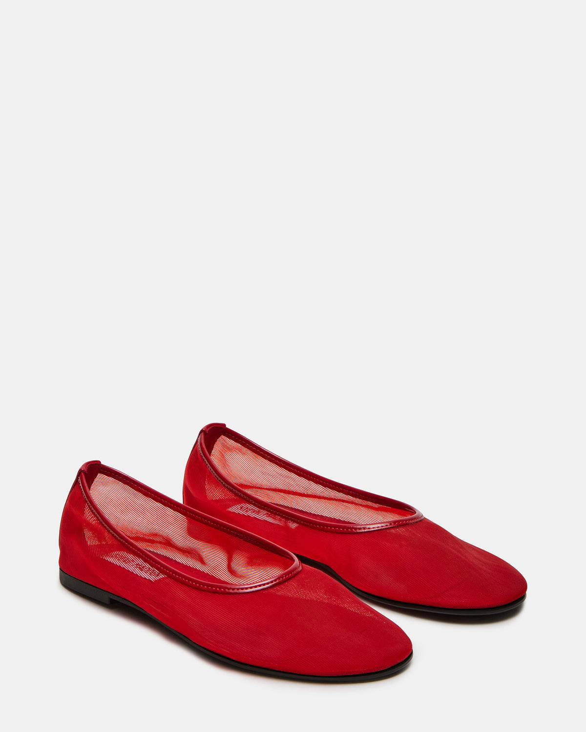 Steve Madden MEADOW Red Mesh Women's Ballet Flats