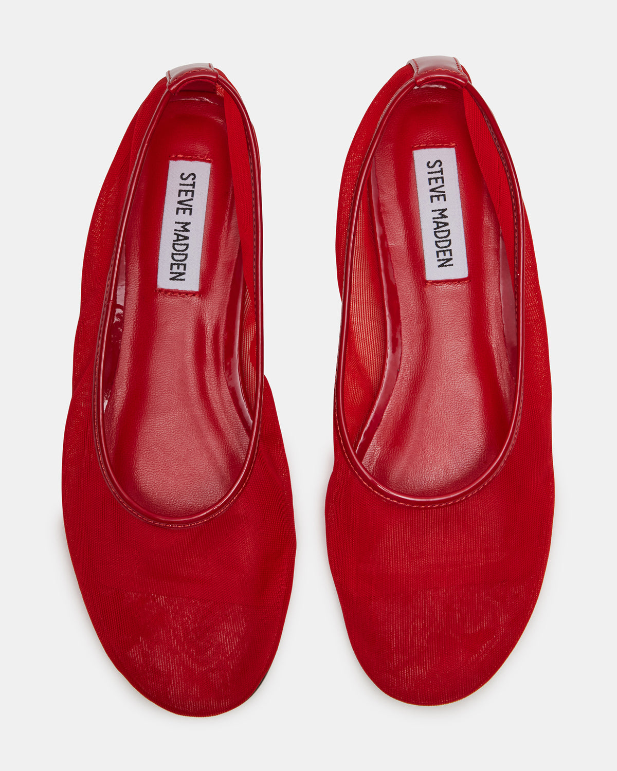 Steve Madden MEADOW Red Mesh Women's Ballet Flats