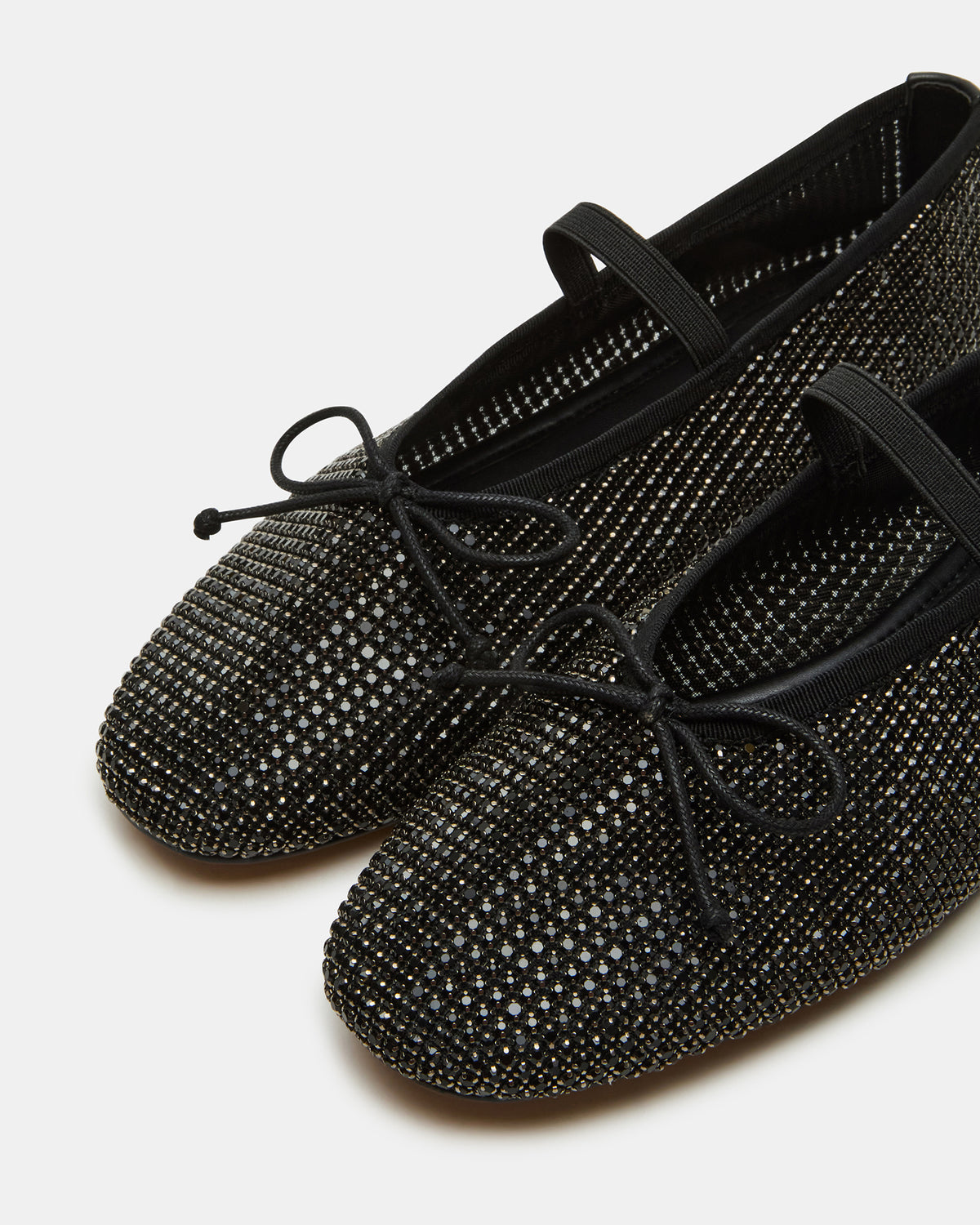 Steve Madden DELARA Rhinestones Black Multi Mary Jane Ballet Women's Flat