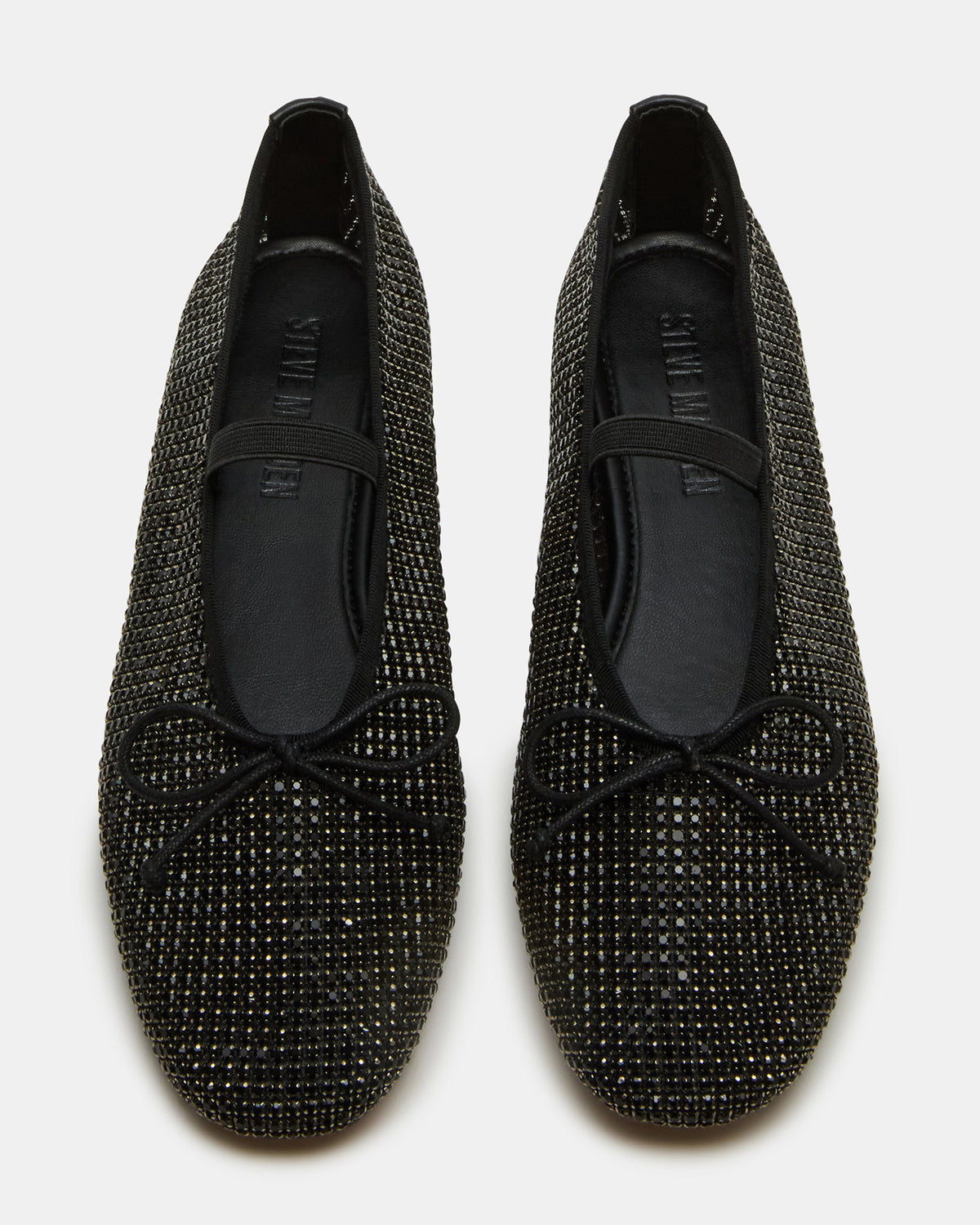 Steve Madden DELARA Rhinestones Black Multi Mary Jane Ballet Women's Flat