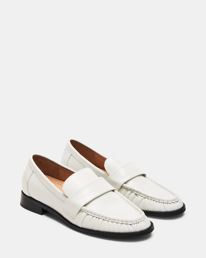 Steve Madden RIDLEY Ice Leather Tailored Loafer | Women's Loafers