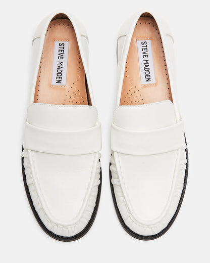 Steve Madden RIDLEY Ice Leather Tailored Loafer | Women's Loafers