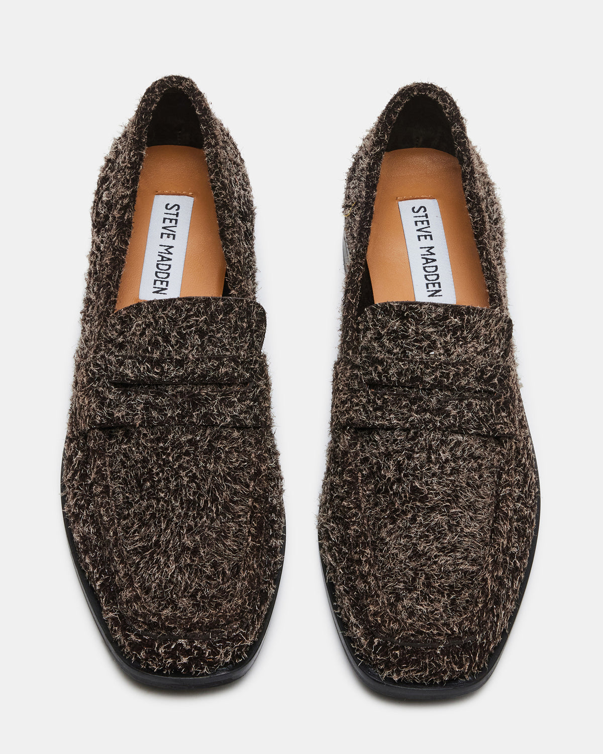 Steve Madden PARLOUR Brown Suede Square Toe Loafer | Women's Loafers