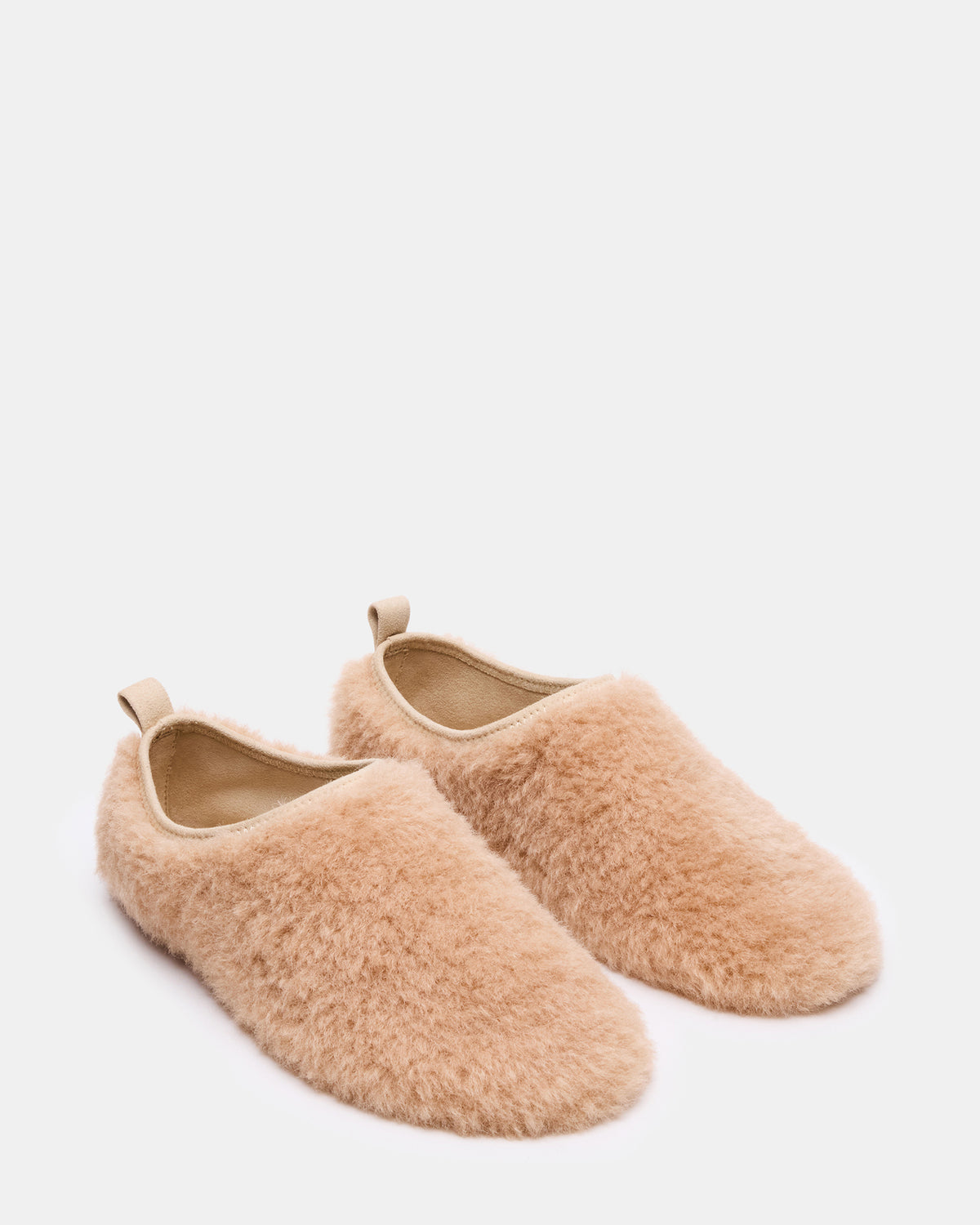 Steve Madden MINO Faux Fur Tan Women's Flat