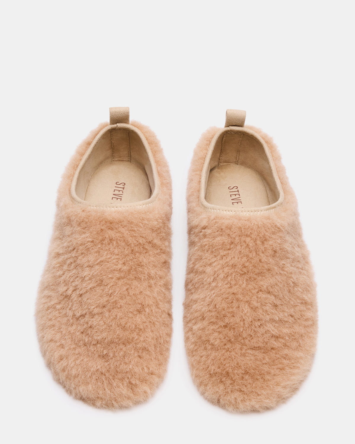 Steve Madden MINO Faux Fur Tan Women's Flat