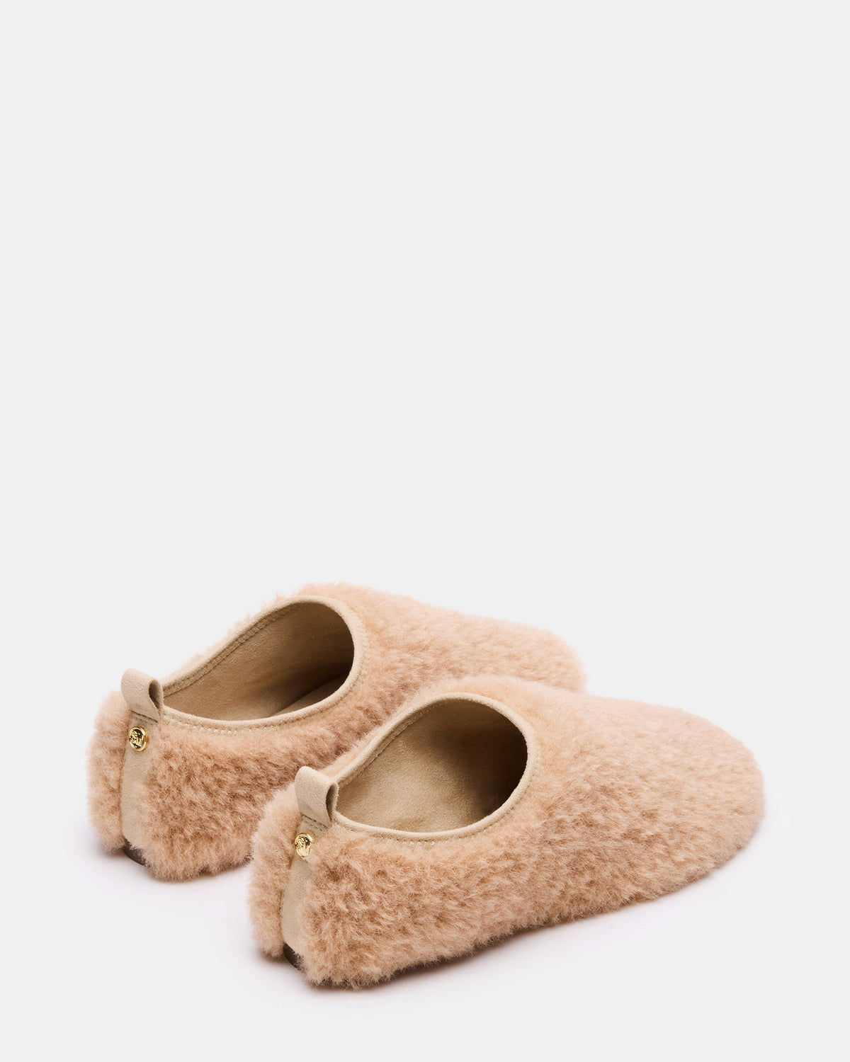 Steve Madden MINO Faux Fur Tan Women's Flat