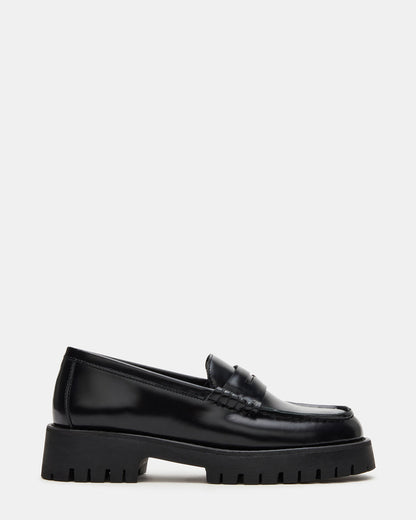 Steve Madden LANGSTEN Black Box Women's Platform Lug Loafer