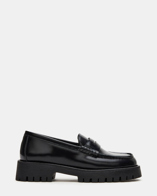 Steve Madden LANGSTEN Black Box Women's Platform Lug Loafer