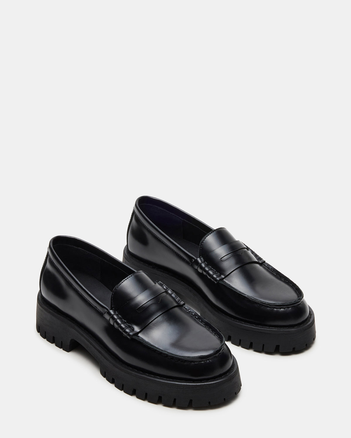 Steve Madden LANGSTEN Black Box Women's Platform Lug Loafer