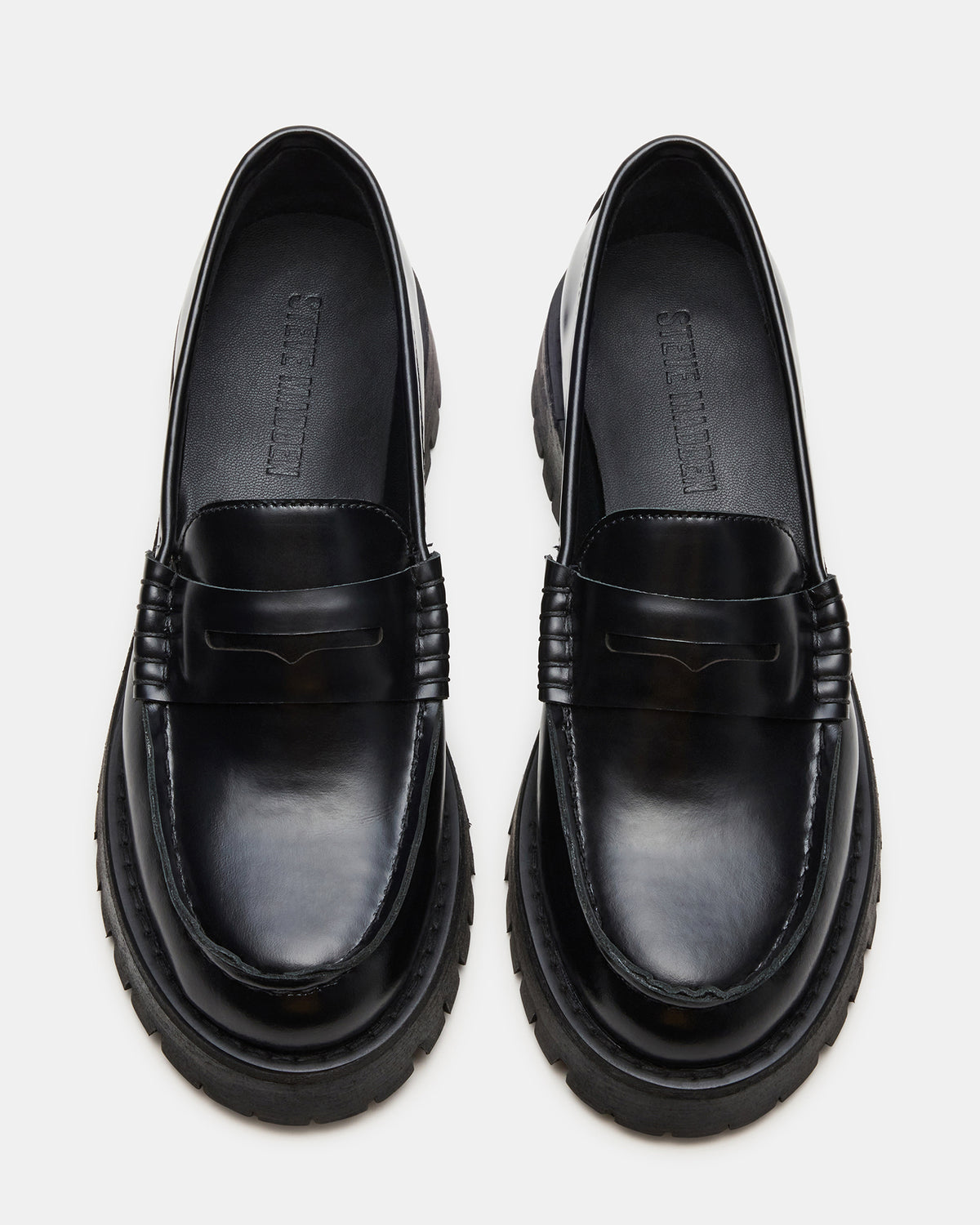 Steve Madden LANGSTEN Black Box Women's Platform Lug Loafer