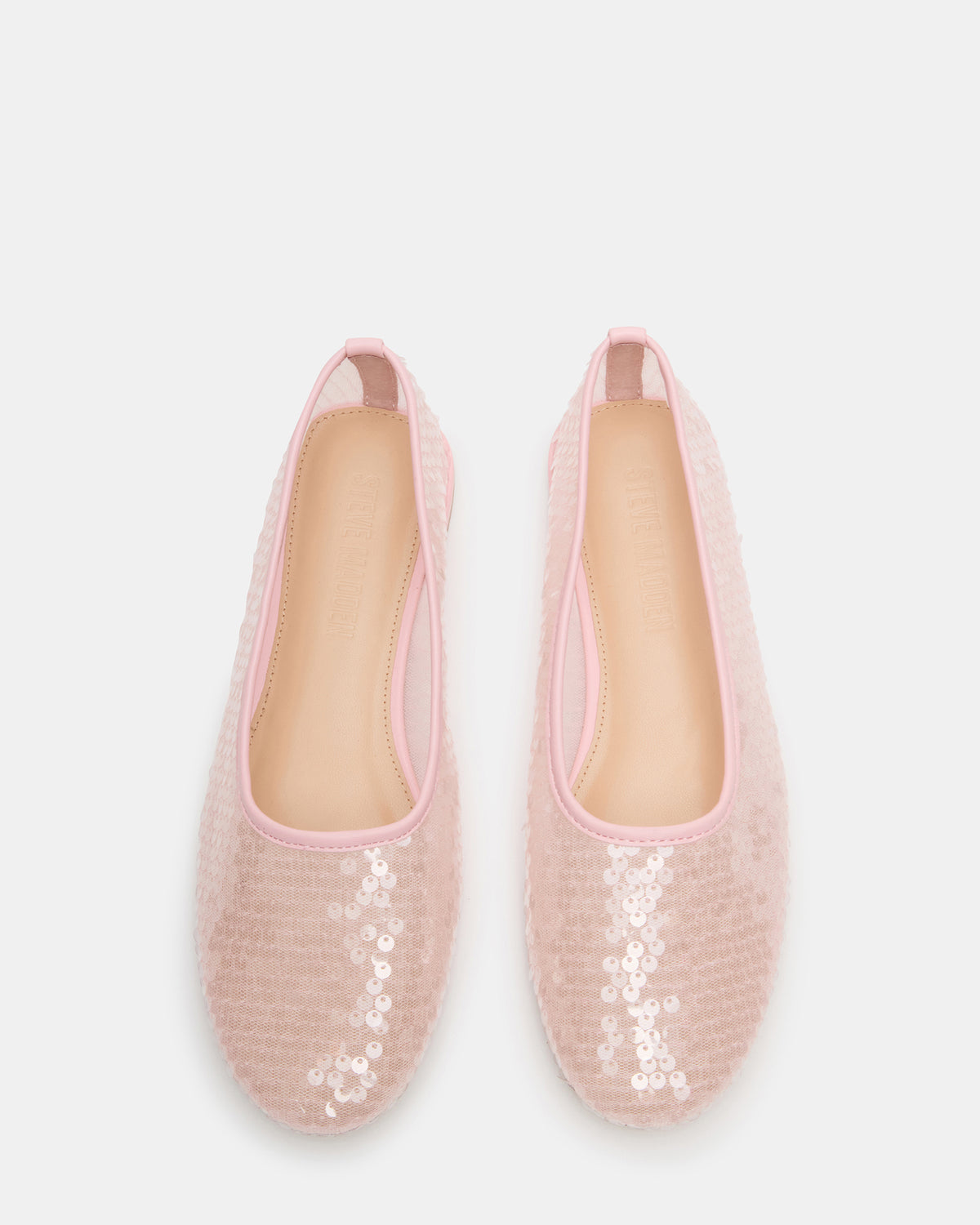 Steve Madden GARCELLE Pink Sequin Women's Ballet Flats
