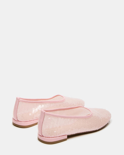 Steve Madden GARCELLE Pink Sequin Women's Ballet Flats