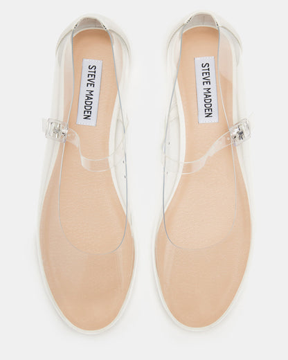 Steve Madden VINETTA Clear Mary Jane Ballet Flat | Women's Flats
