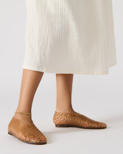 Steve Madden GROVE Tan Square-Toe Jelly Women's Flat