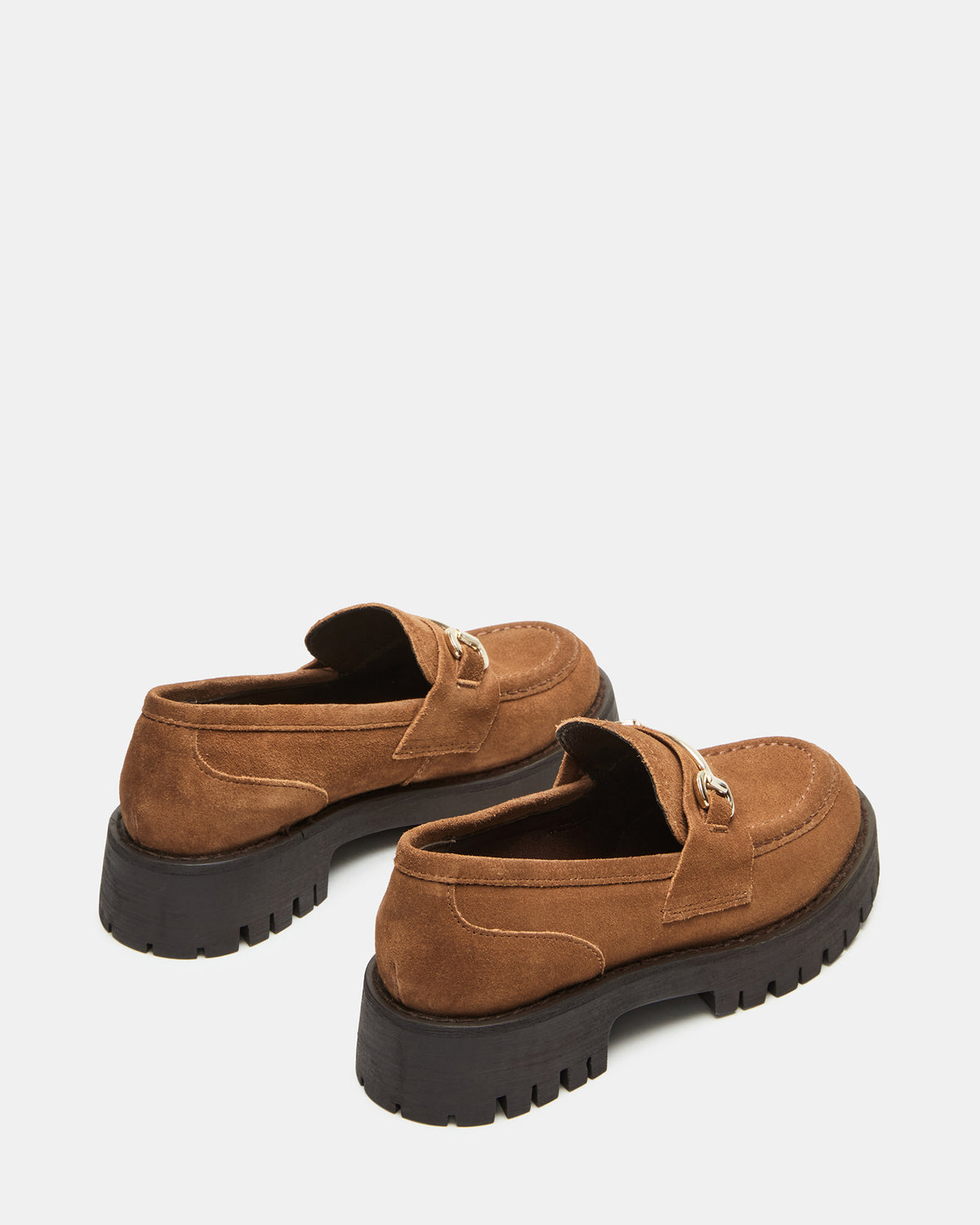 Steve Madden LANDO Cognac Suede Lug Women's Loafer