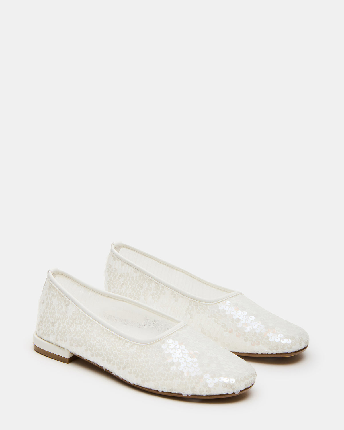 Steve Madden GARCELLE White Sequin Women's Ballet Flats