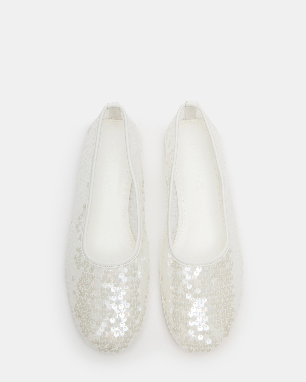Steve Madden GARCELLE White Sequin Women's Ballet Flats