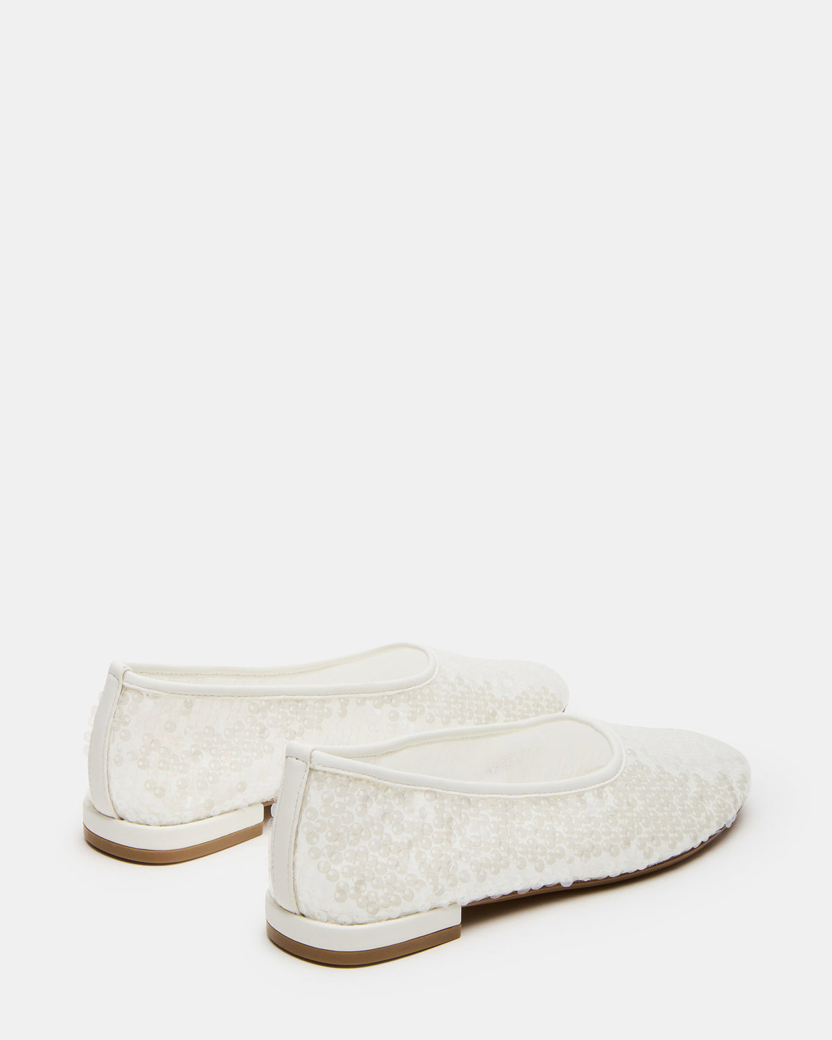 Steve Madden GARCELLE White Sequin Women's Ballet Flats