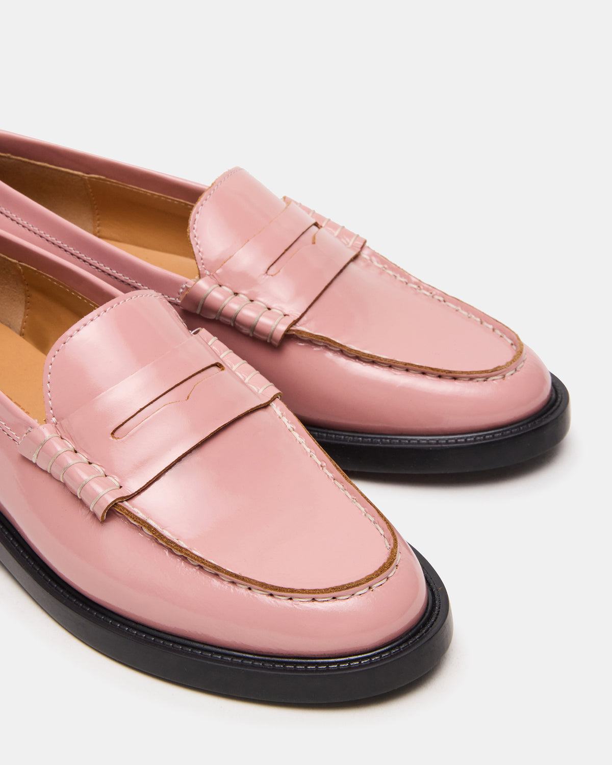 Steve Madden MADISON Light Pink Leather Women's Penny Loafer