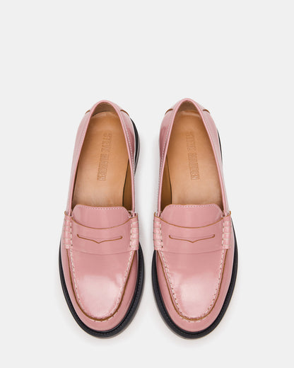 Steve Madden MADISON Light Pink Leather Women's Penny Loafer