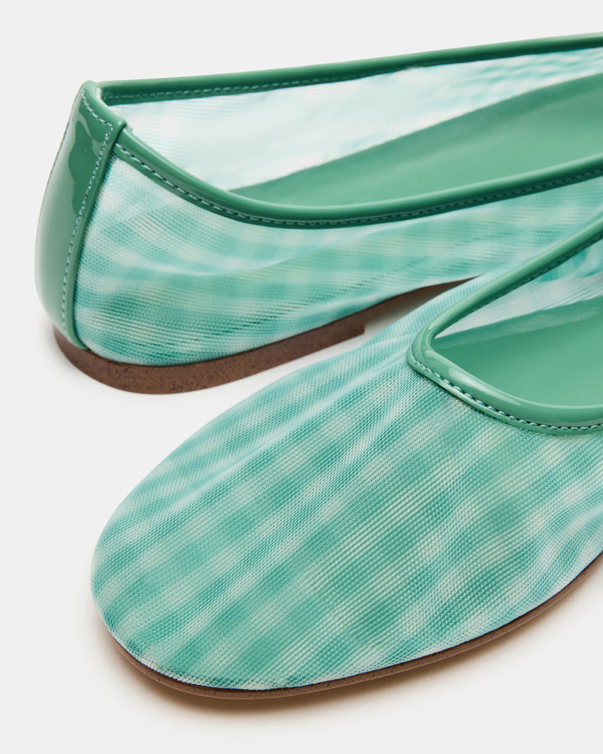 Steve Madden MEADOW Green Multi Mesh Women's Ballet Flats
