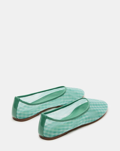 Steve Madden MEADOW Green Multi Mesh Women's Ballet Flats