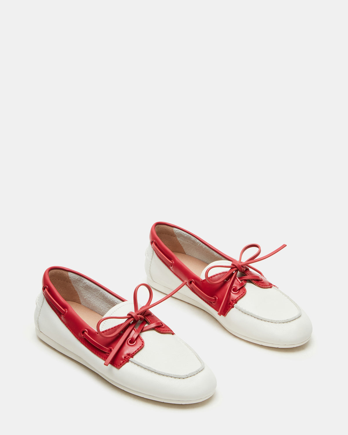 Steve Madden SAG Bone/Red Women's Boat Shoe