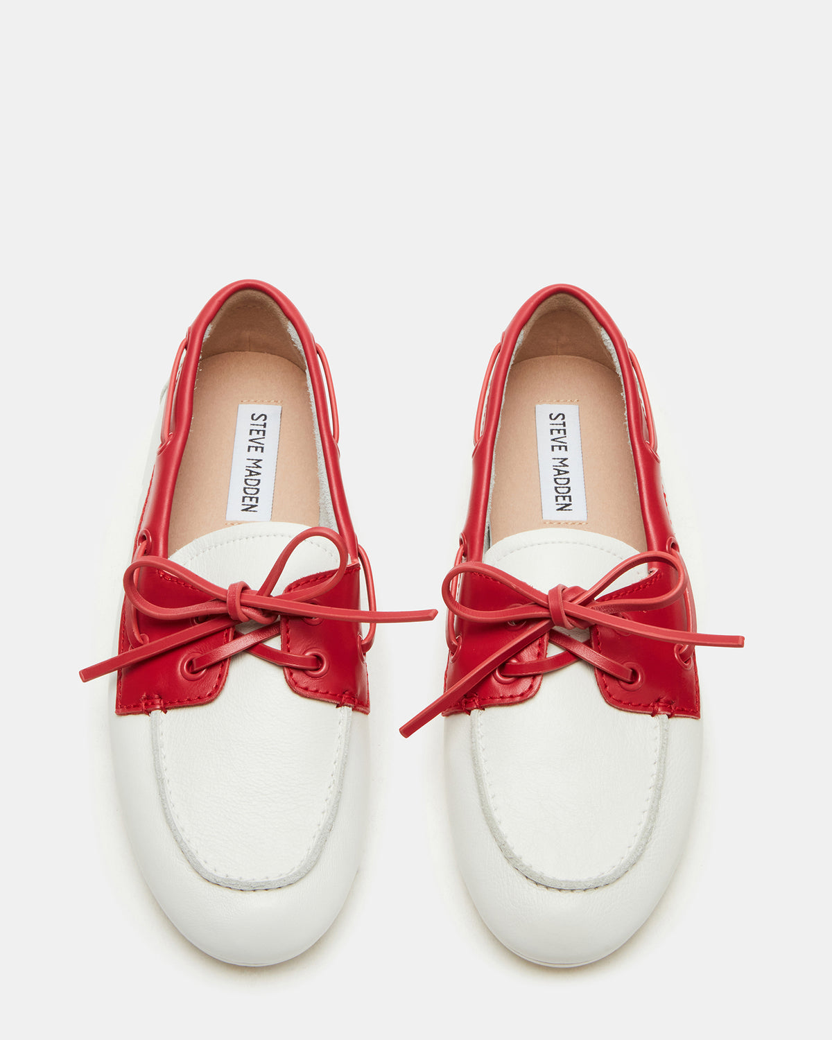 Steve Madden SAG Bone/Red Women's Boat Shoe