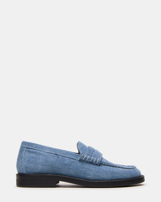 Steve Madden MADISON Denim Fabric Women's Penny Loafer