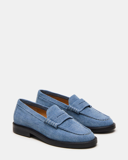Steve Madden MADISON Denim Fabric Women's Penny Loafer
