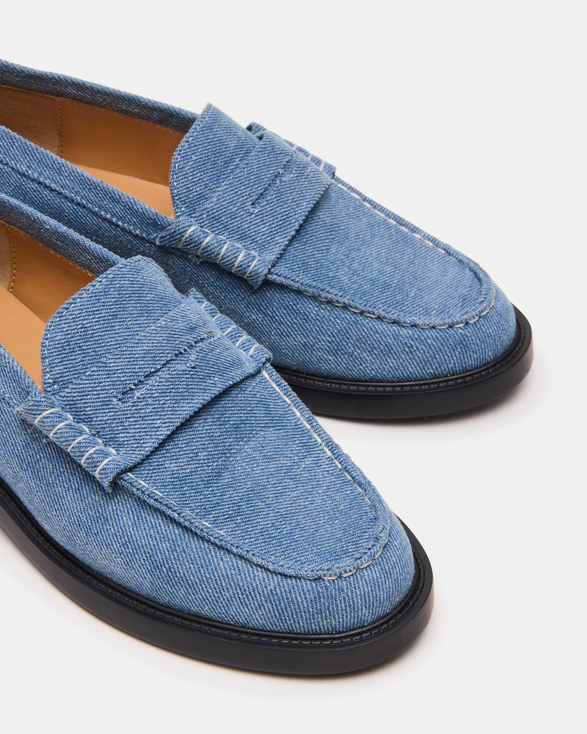 Steve Madden MADISON Denim Fabric Women's Penny Loafer