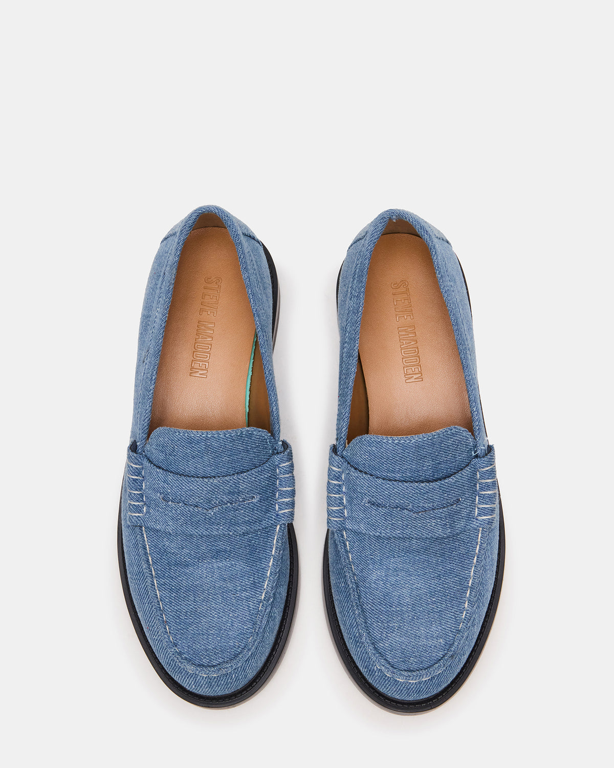 Steve Madden MADISON Denim Fabric Women's Penny Loafer