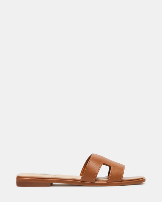 Steve Madden HADYN Cognac Leather Sandal | Women's Designer Sandals