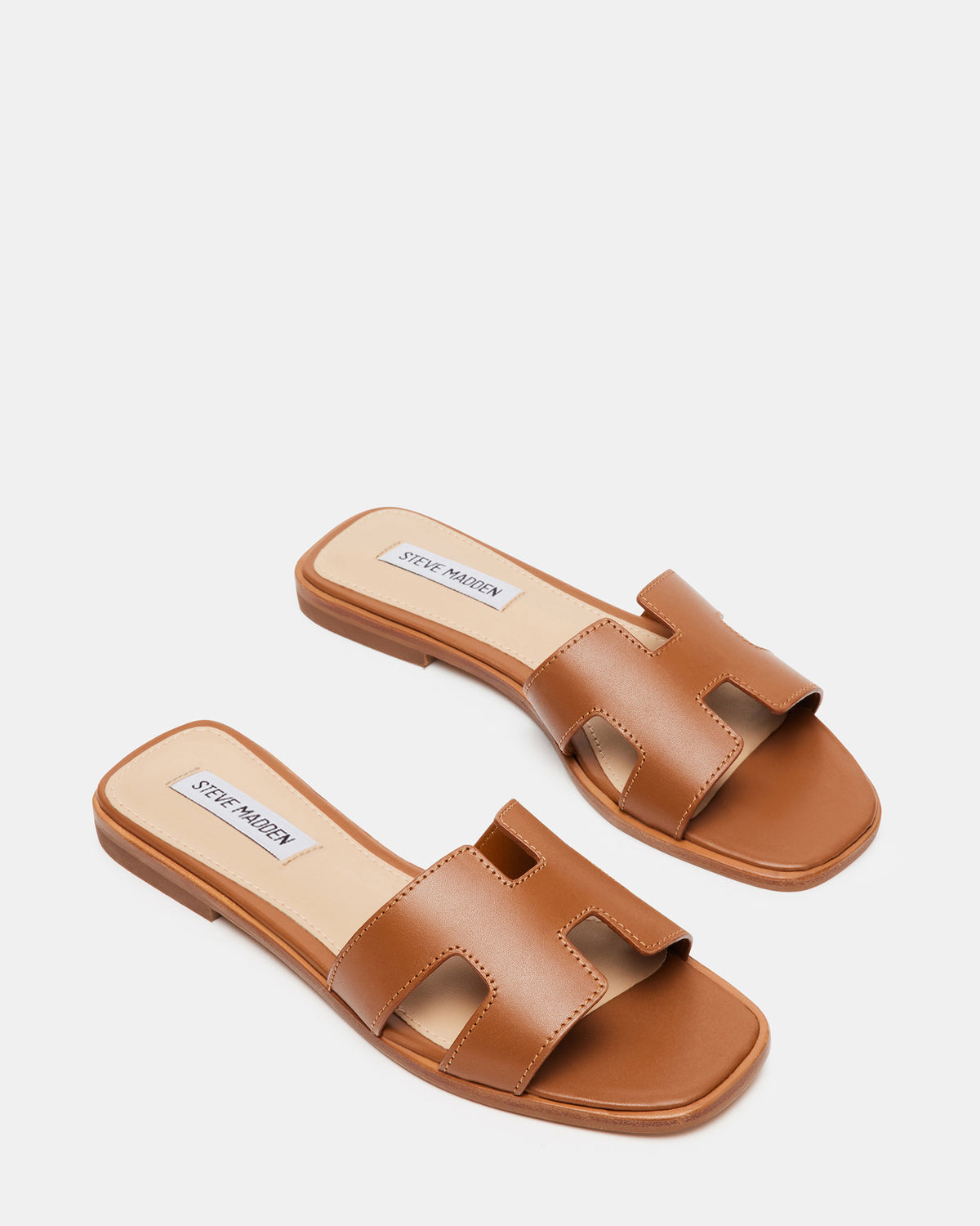 Steve Madden HADYN Cognac Leather Sandal | Women's Designer Sandals