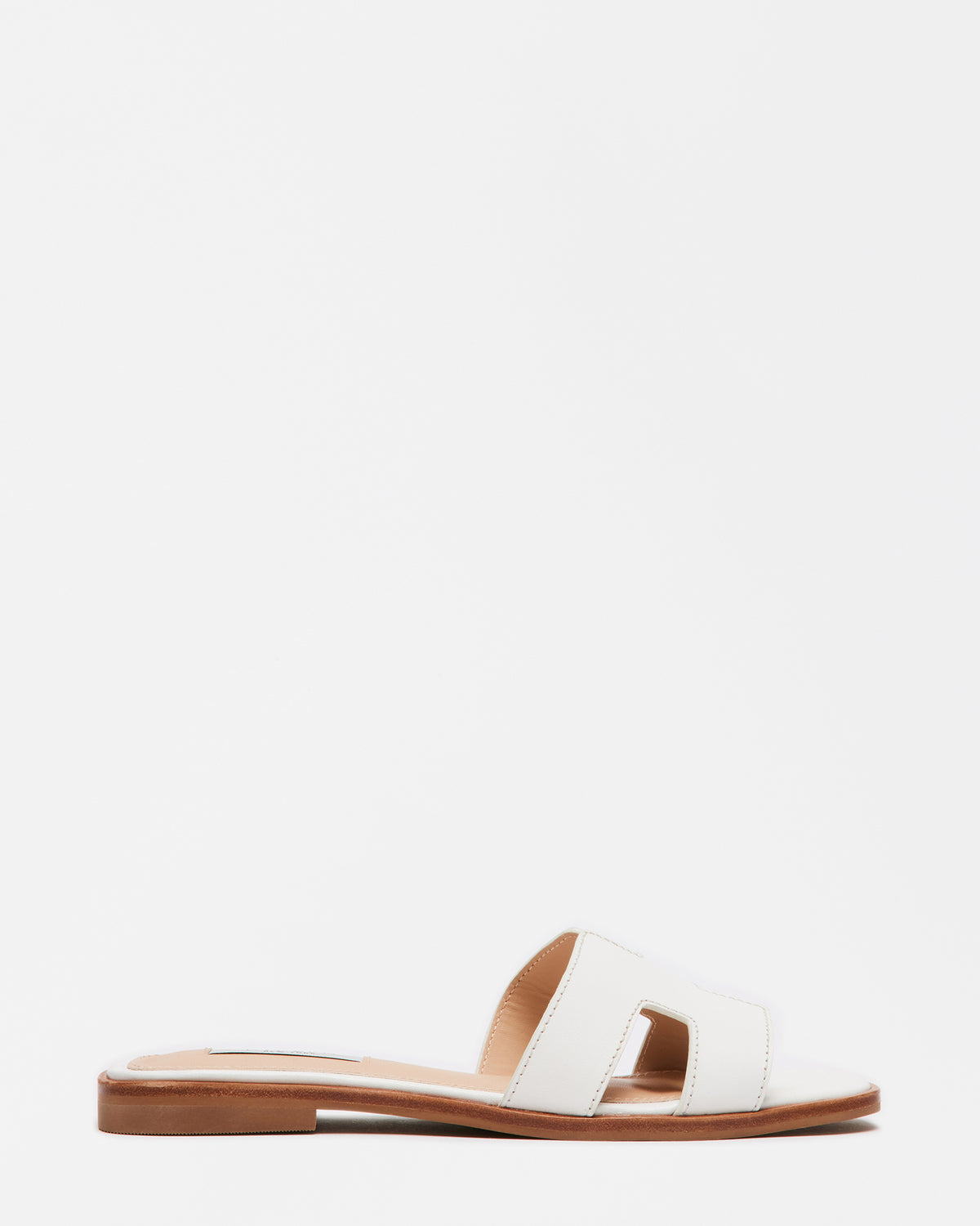 Steve Madden HADYN White Leather Sandal | Women's Designer Sandals