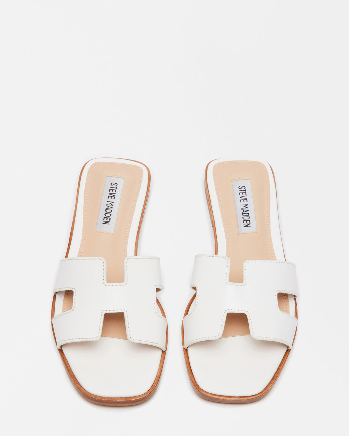 Steve Madden HADYN White Leather Sandal | Women's Designer Sandals