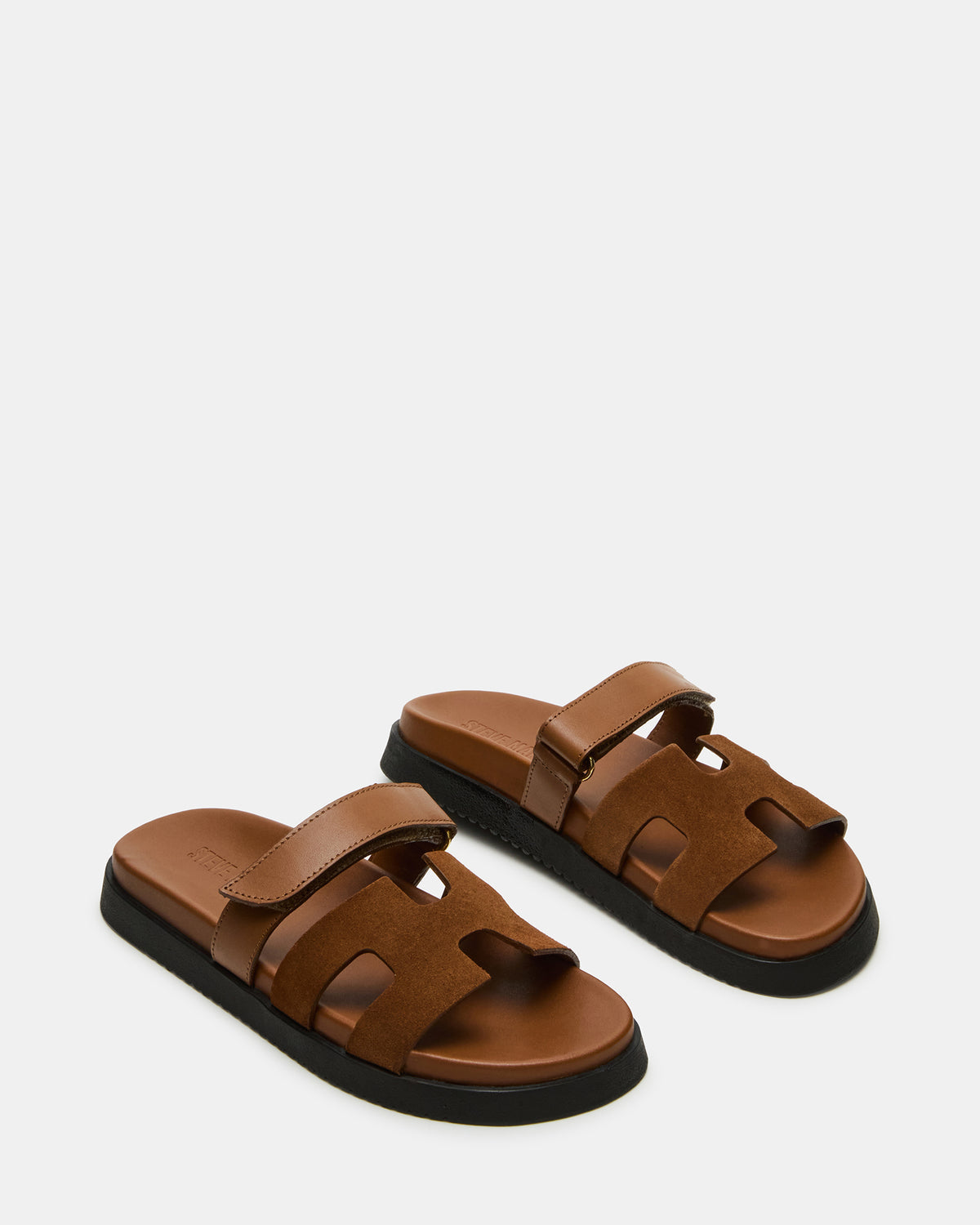 Steve Madden MAYVEN Camel Suede Flatform Slide Women's Sandal