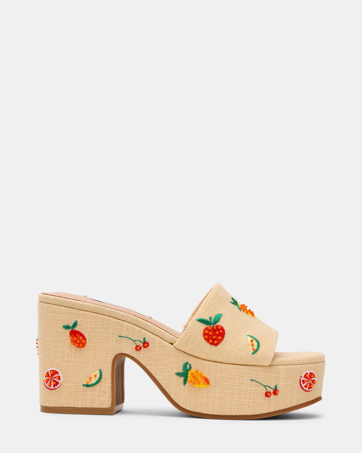 Steve Madden TRIPPY Embellished Fruit Multi Platform Mule Women's Sandal