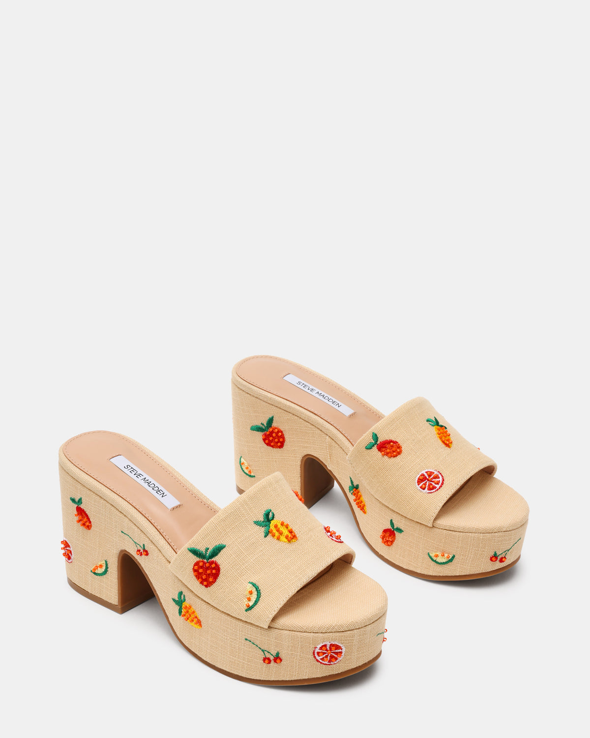 Steve Madden TRIPPY Embellished Fruit Multi Platform Mule Women's Sandal