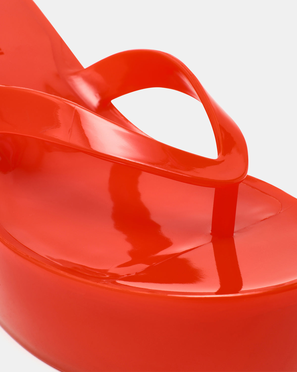 Steve Madden JELLA Red Thong Wedge Women's Platform Sandal