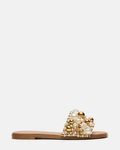 Steve Madden KLIO Coral Multi Ornament Embellished Slide Women's Sandal