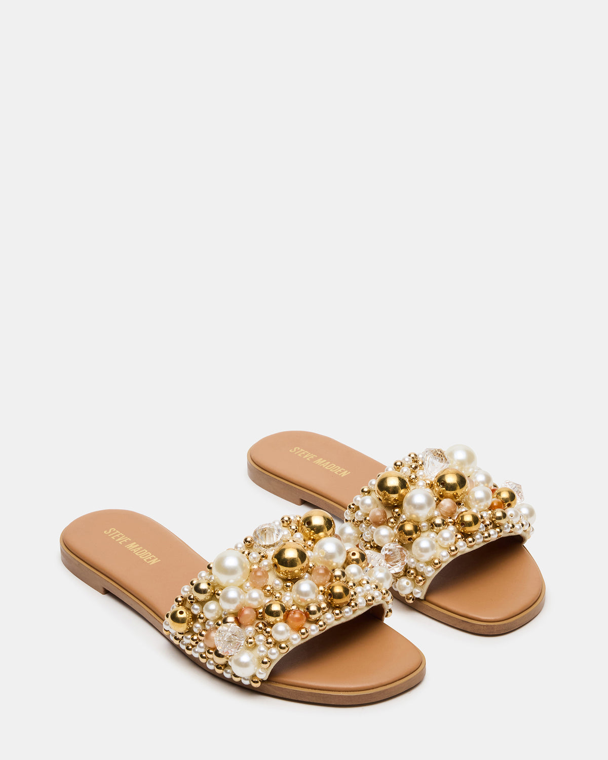 Steve Madden KLIO Coral Multi Ornament Embellished Slide Women's Sandal