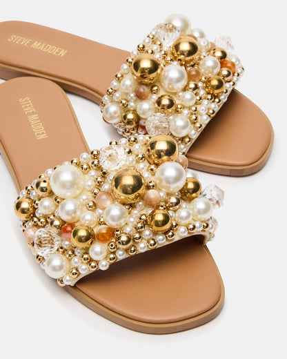 Steve Madden KLIO Coral Multi Ornament Embellished Slide Women's Sandal