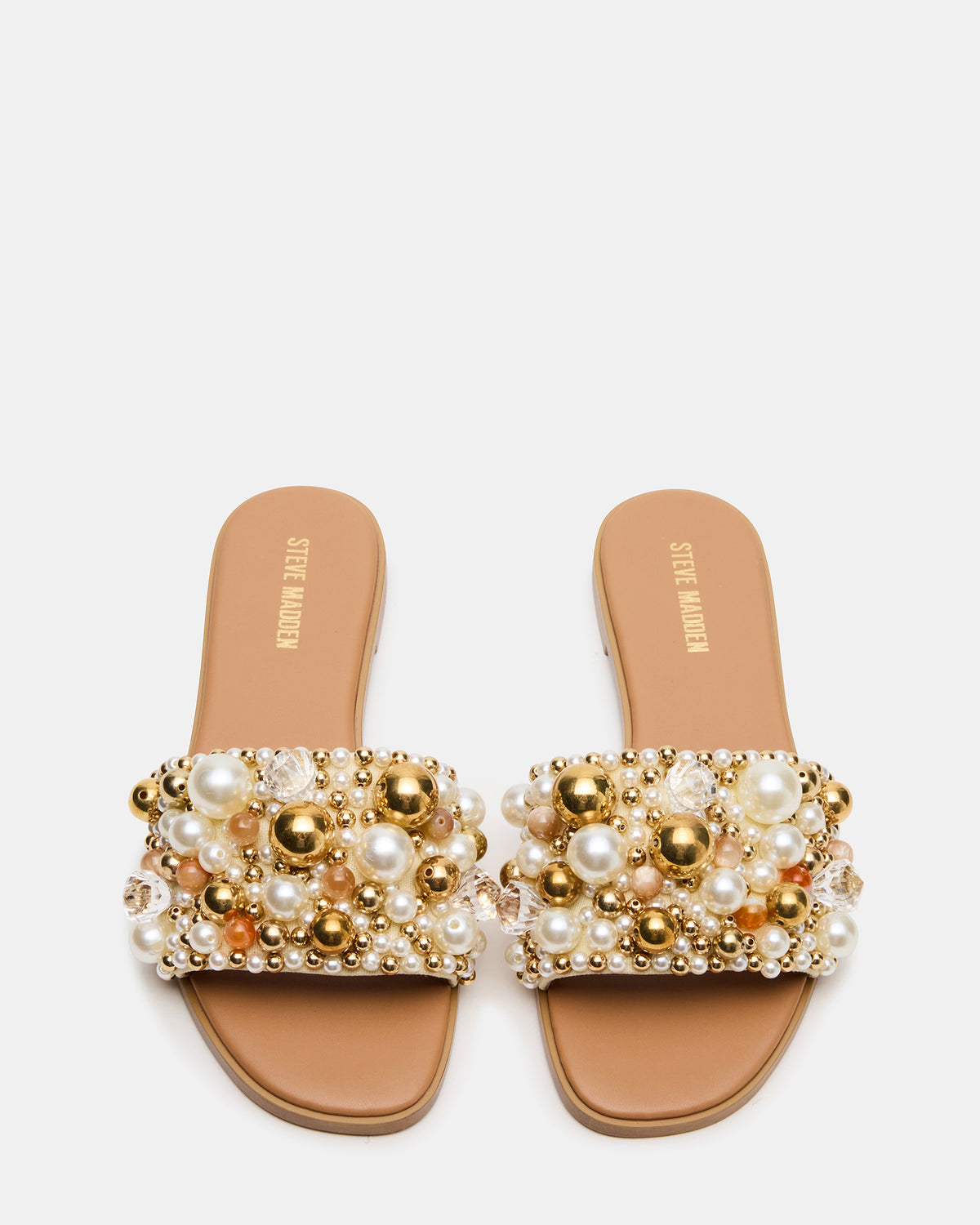 Steve Madden KLIO Coral Multi Ornament Embellished Slide Women's Sandal