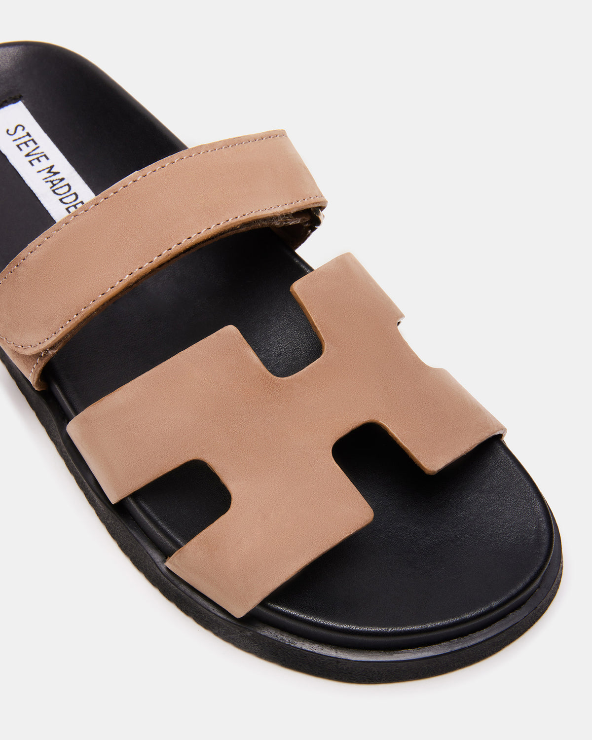 Steve Madden MAYVEN Tan Nubuck Flatform Slide Women's Sandal