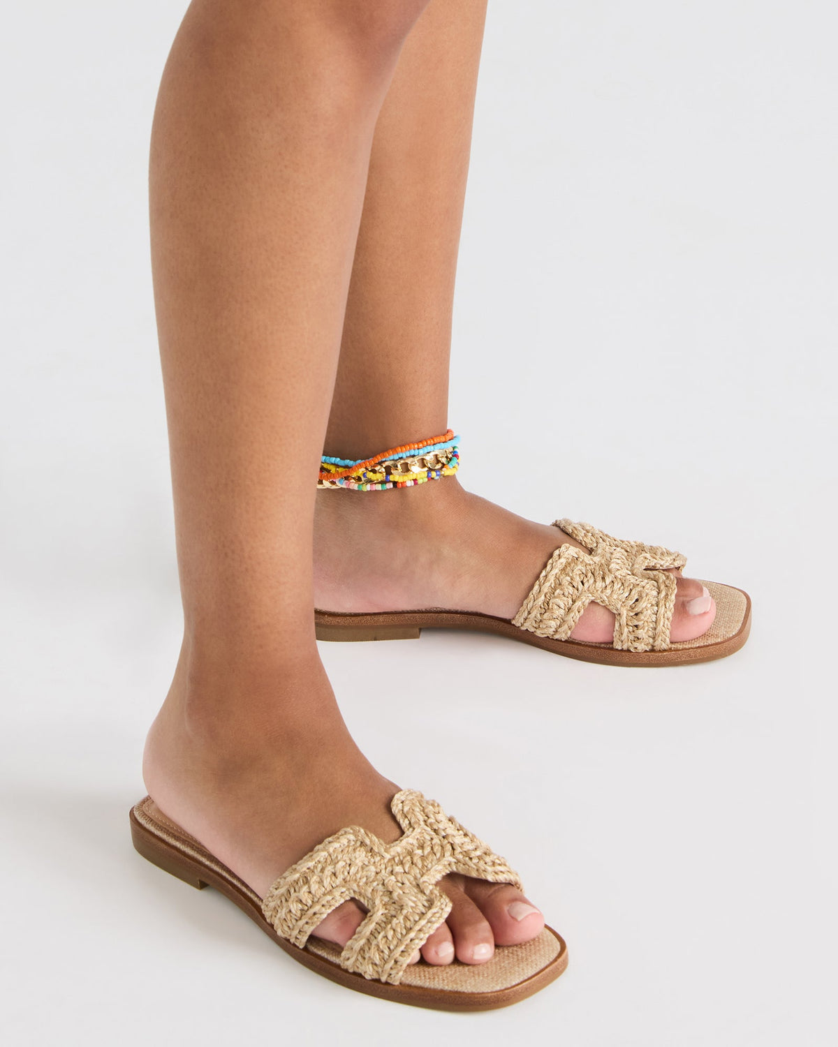 Steve Madden HADYN Crochet Raffia Women's Designer Sandal