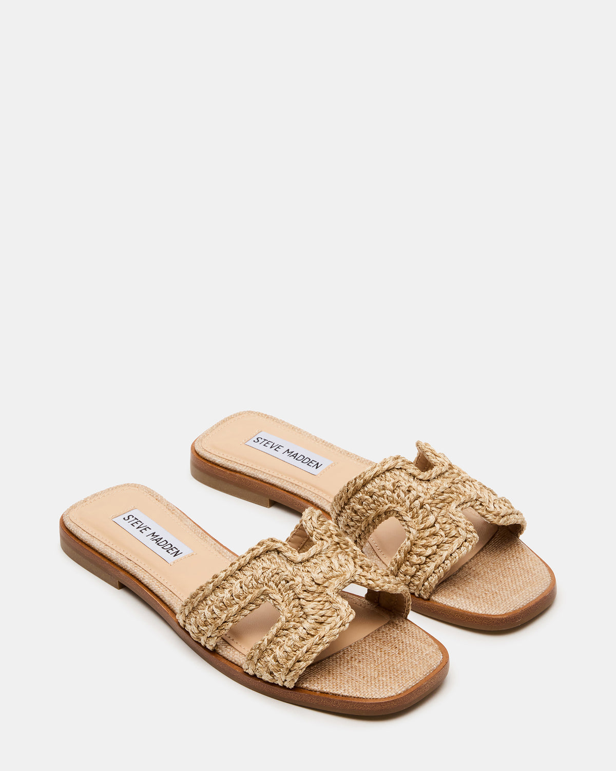 Steve Madden HADYN Crochet Raffia Women's Designer Sandal