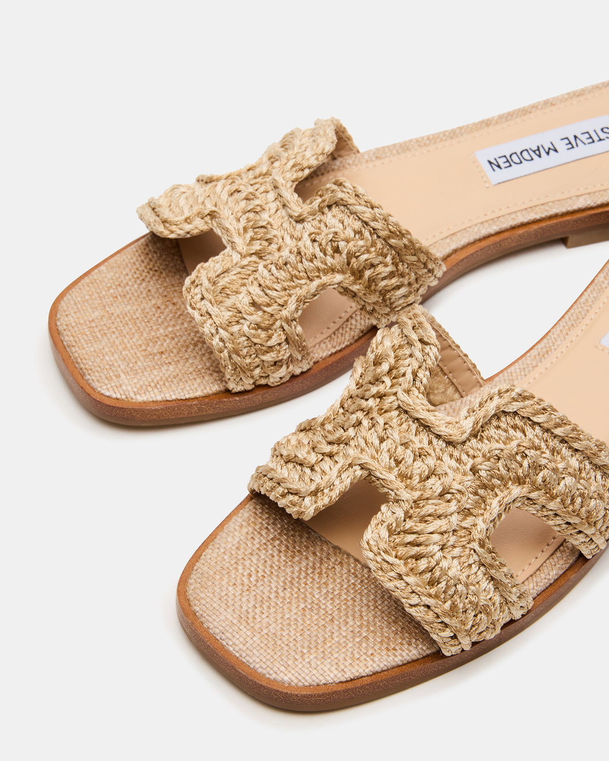 Steve Madden HADYN Crochet Raffia Women's Designer Sandal